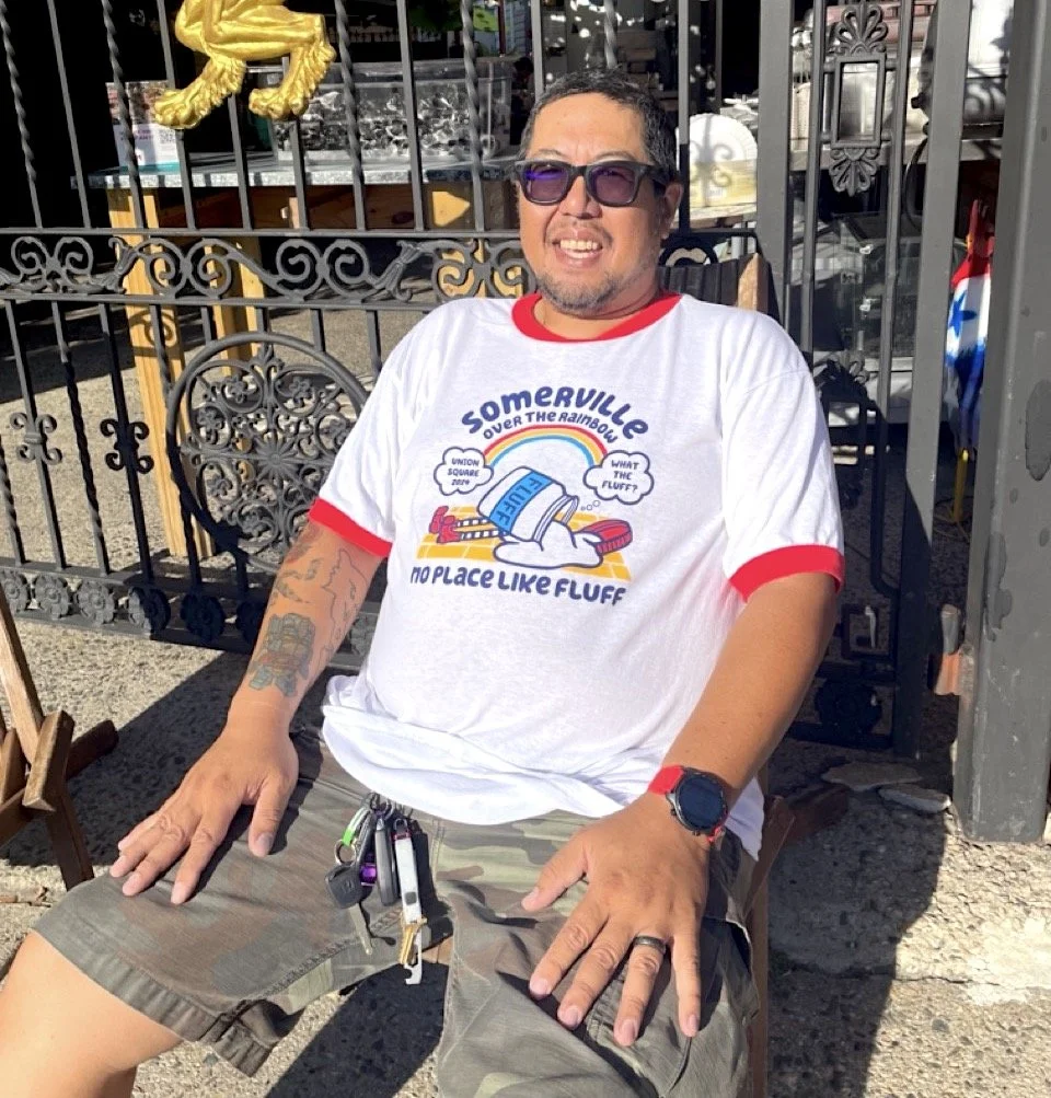   Voravut Ratanakommon (Spicy V) rocking Fluff Merch!  