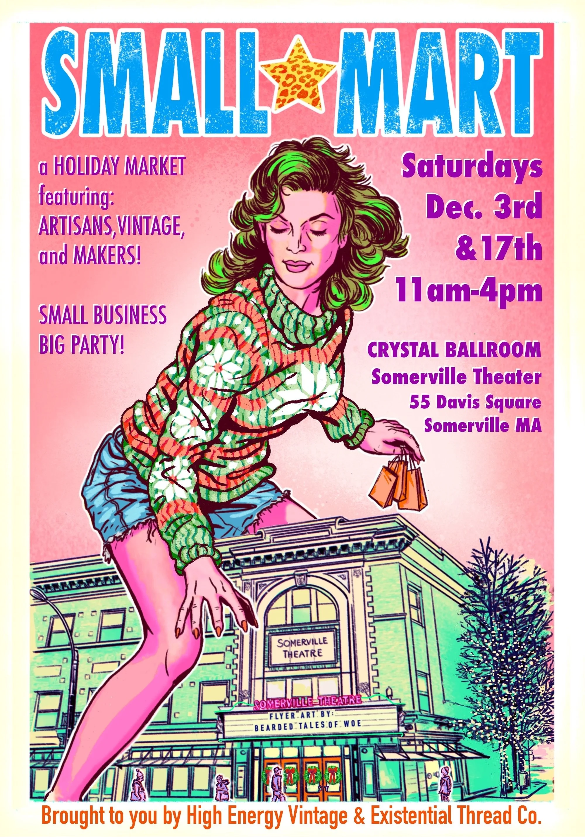 Small Mart Holiday Market at Crystal Ballroom in Somerville December 3rd & December 17th
