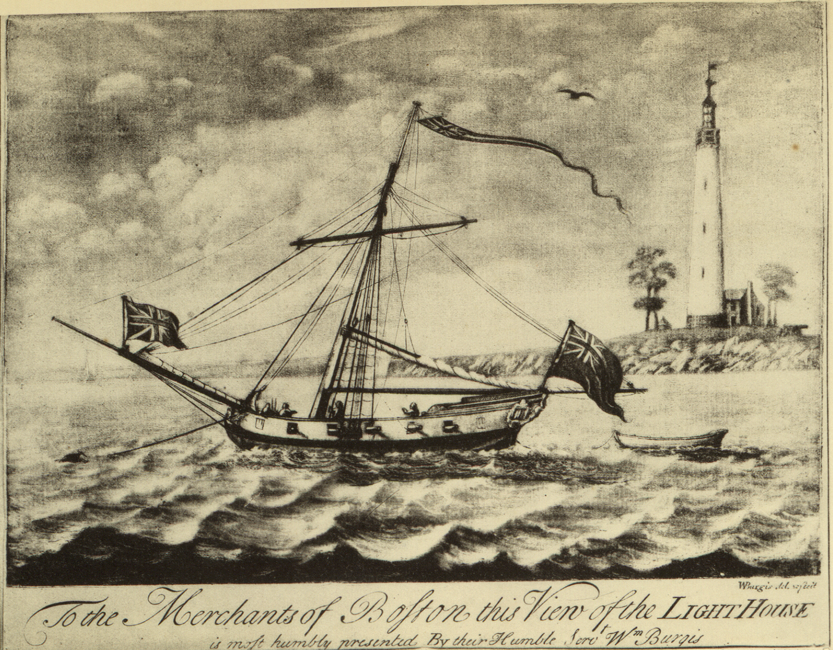  1729 illustration showing signal cannon in right background 