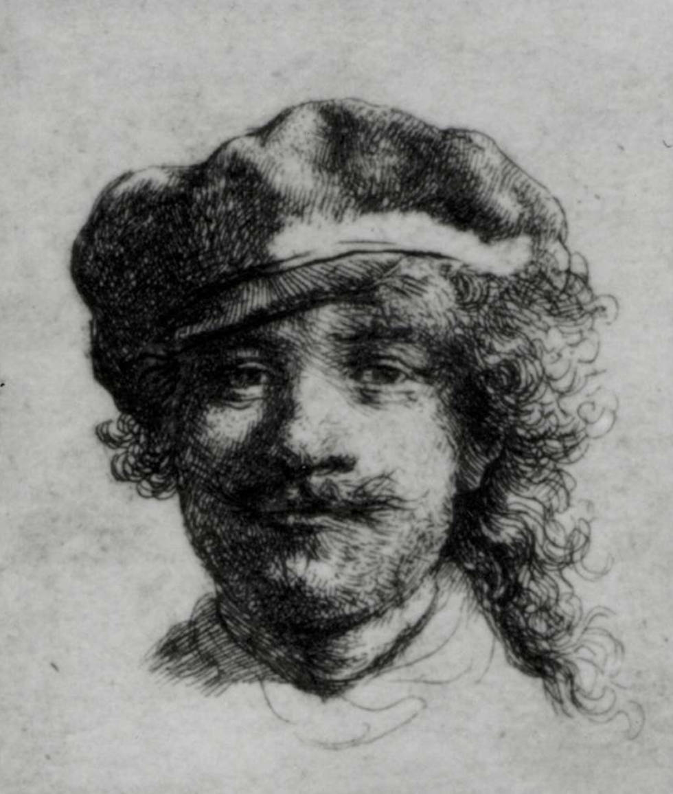  Rembrandt - Self portrait etching - ISGM 