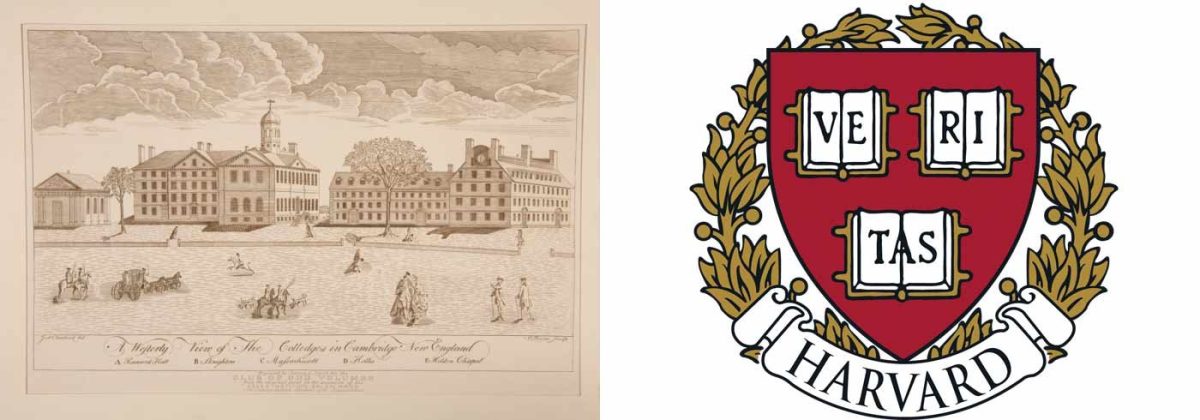 A 1767 engraving of Harvard College by Paul Revere