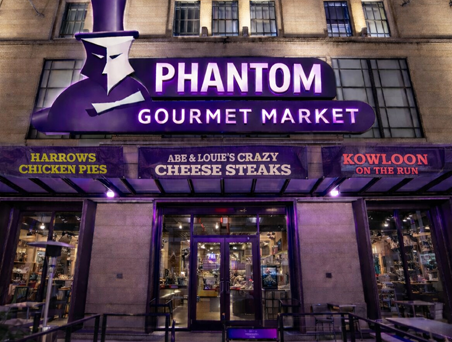 Turns out this story is fake 🙄 Phantom Gourmet reinvents the food court with purple, personalities, and piled-high plates