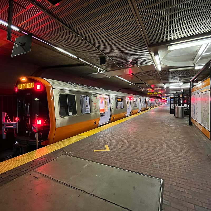 Man with butcher knife sparks violent scene at busy Boston MBTA station