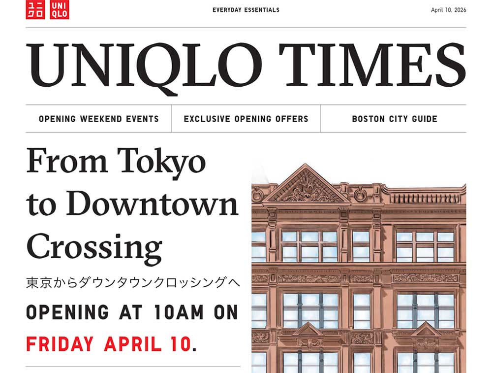 UNIQLO is opening a new Downtown Crossing store this week with free giveaways and Boston-only drops
